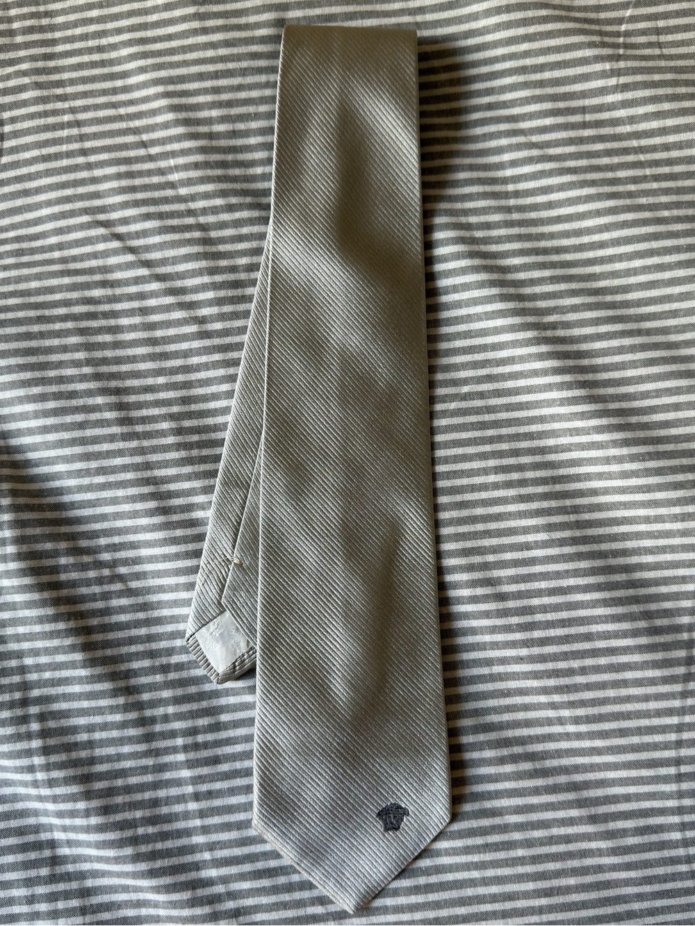 Versace Silk Silver Tie